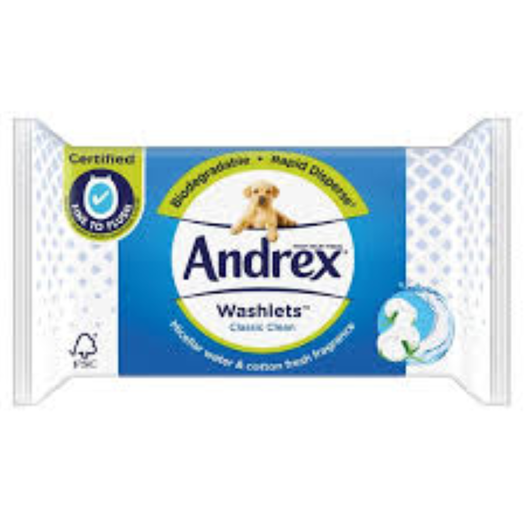 ANDREX CLASSIC CLEAN WASHLETS COTTON FREH 40'S